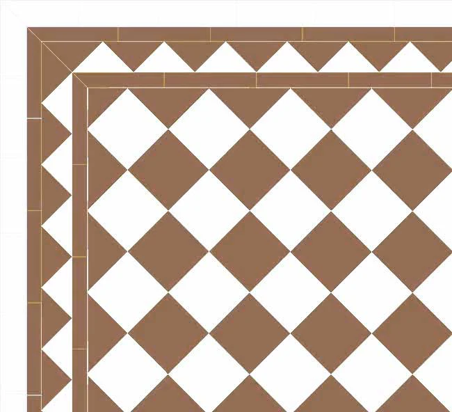 Klinker - Schackrutigt 15 x 15 cm kaffebrun/vit - Image 2
