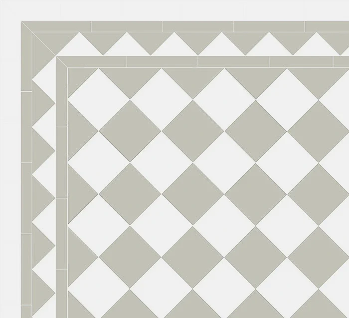 Klinker - Schackrutigt 15 x 15 cm pÀrlgrÄ/vit - Image 2