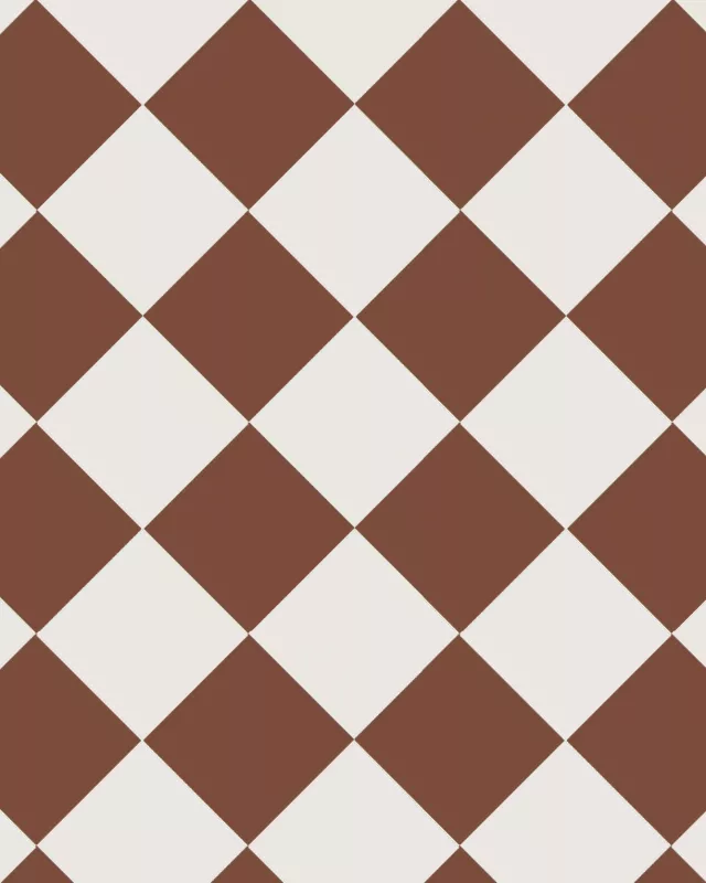 Klinker - Schackrutigt 15 x 15 cm röd/vit
