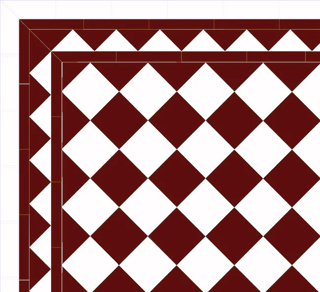 Klinker - Schackrutigt 15 x 15 cm röd/vit - Image 7
