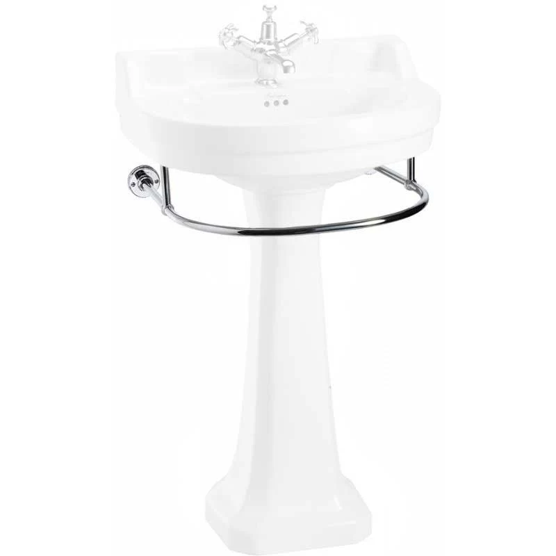 HandduksrÀcke till rundat tvÀttstÀll 56 cm krom