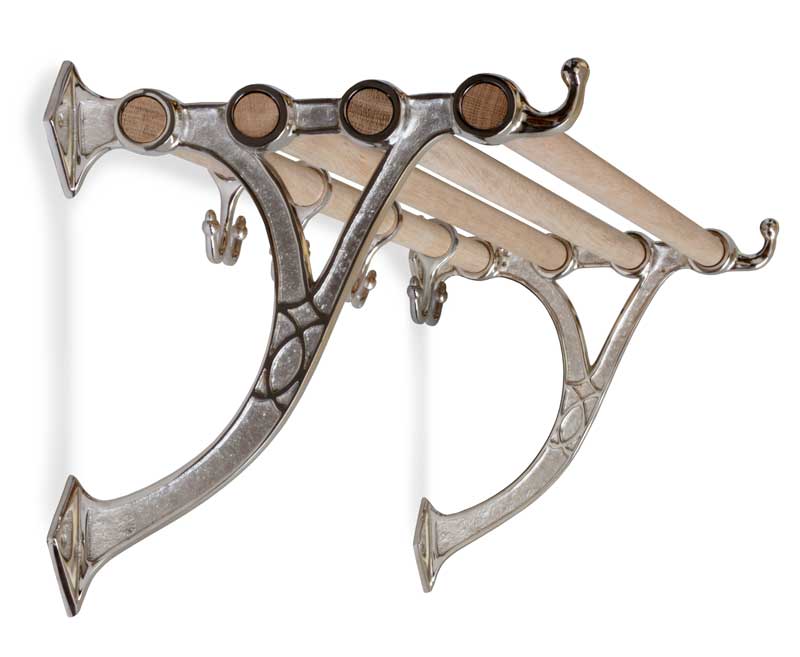 Hatthylla - Sekelskifte nickel & ek, 80 cm