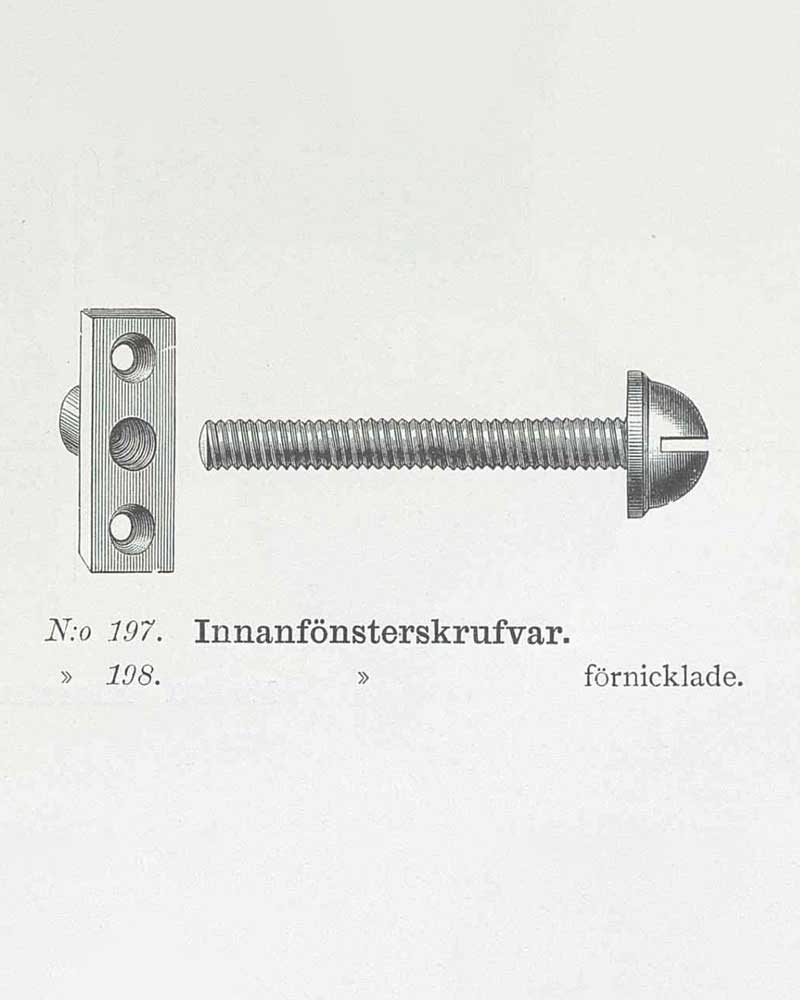 Innanfönsterskruv mÀssing - NÊsman N:o 197 - Image 3