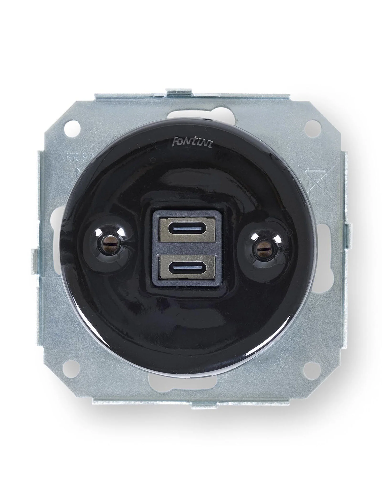 Insats svart porslin - USB-C uttag Garby Colonial
