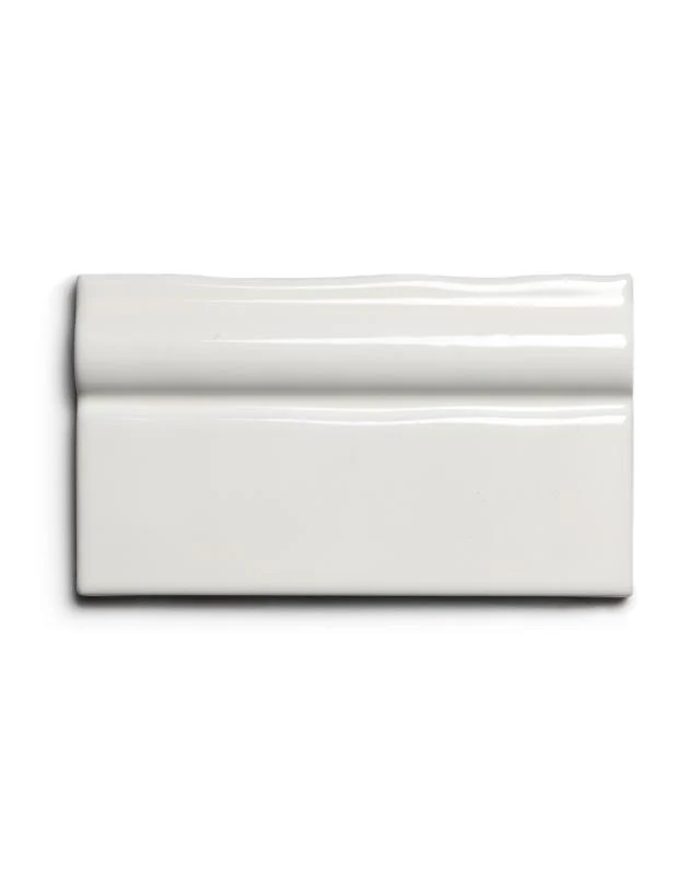 Kakel Mayfair - Elfenbensvit Avslutslist 7,5 x 13 cm blank, lÀtt vÄgigt