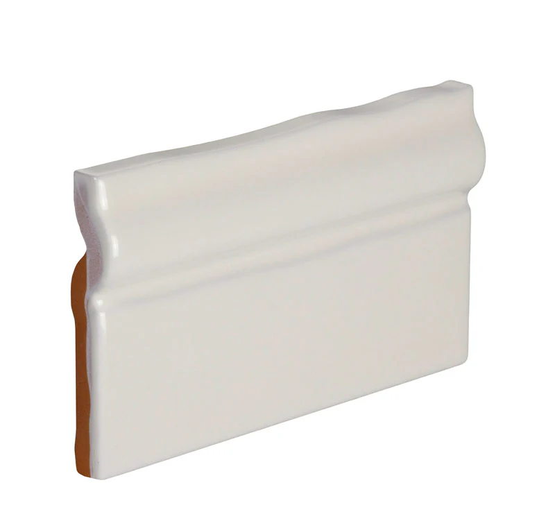 Kakel Mayfair - Elfenbensvit Avslutslist 7,5 x 13 cm blank, lÀtt vÄgigt - Image 2