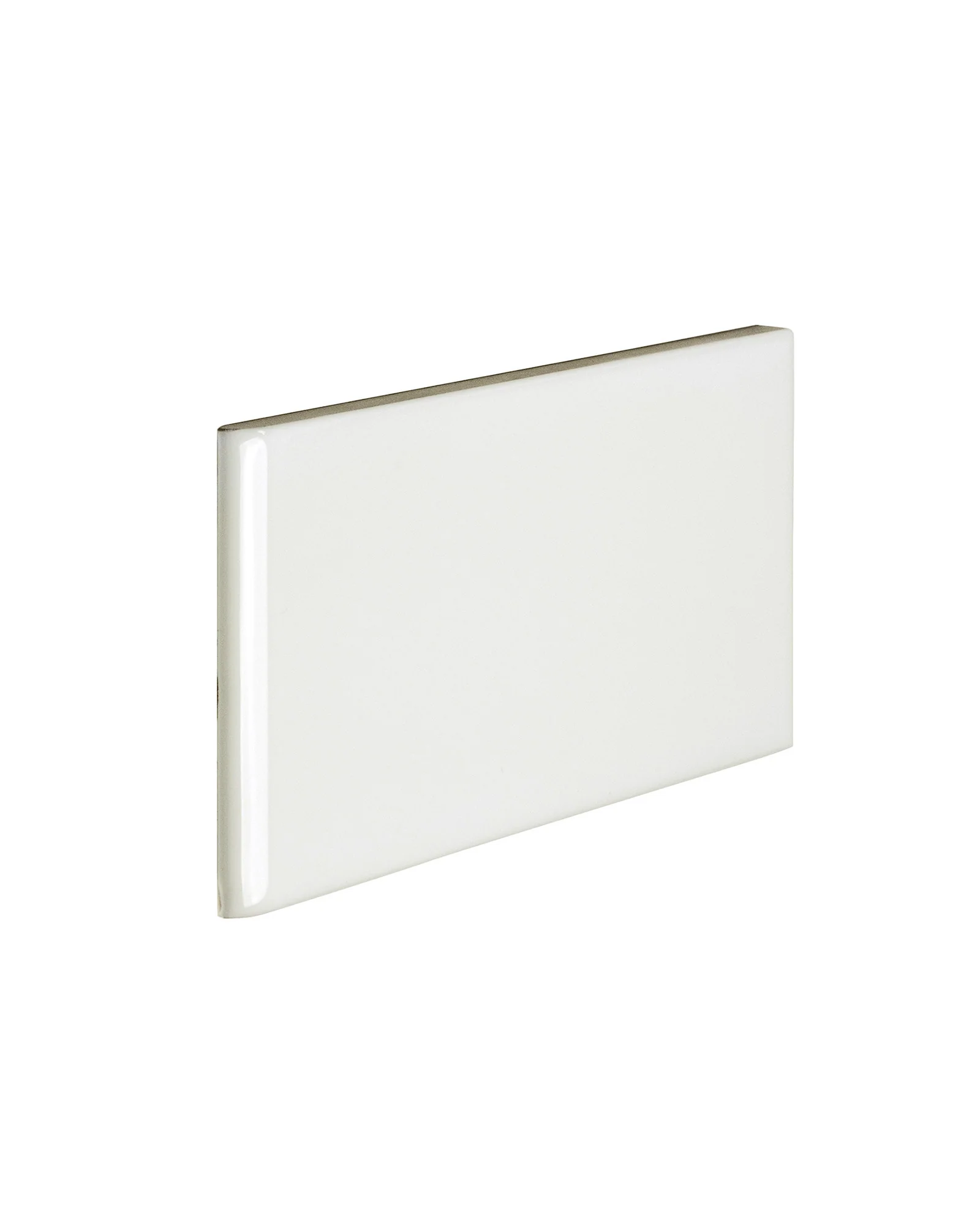 Kakel Victoria - 7,5 x 15 cm elfenbensvit bullnose vänster hörn - Image 2