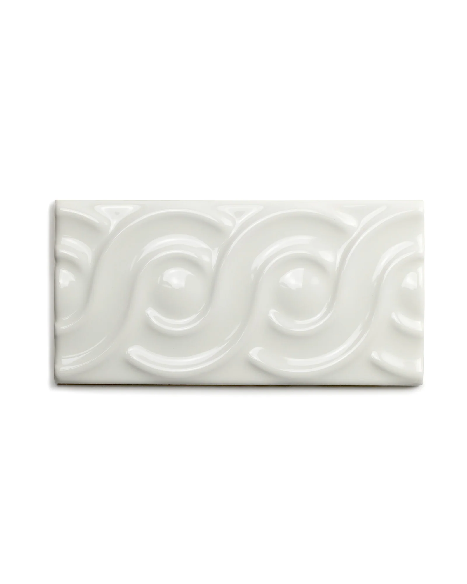 Kakel Victoria - BÄrd öglor 7,5 x 15 cm elfenbensvit, blank