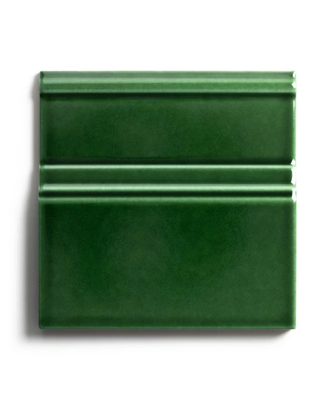 Kakel Victoria - Golvsockel list 15 x 15 cm buteljgrön