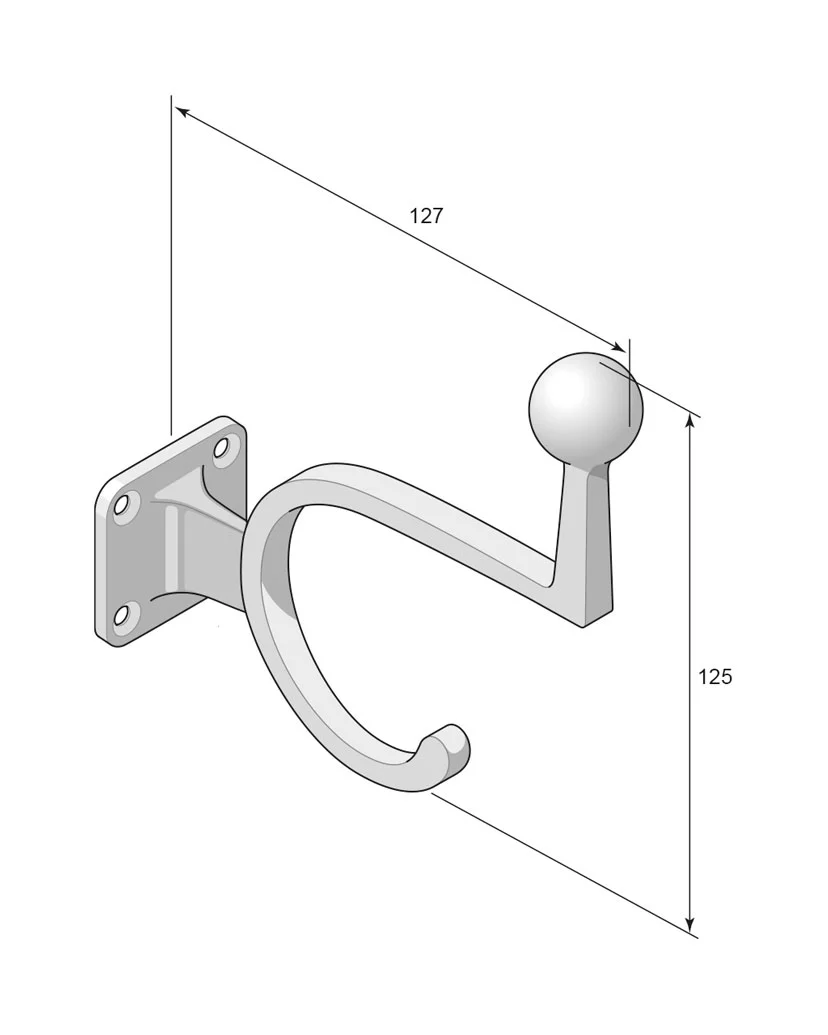 Klädkrok - Fehrlins 3228 nickel - Image 4