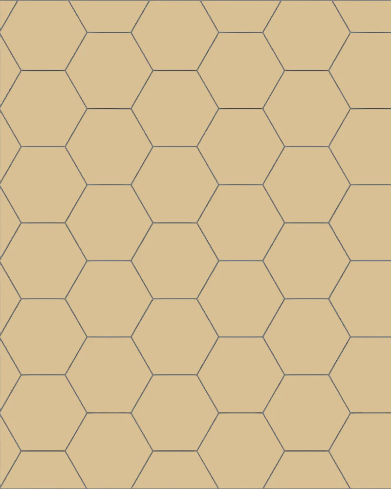 Klinker - Hexagon 10 x 10 cm honung