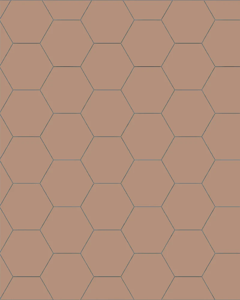 Klinker - Hexagon 10 x 10 cm gammelrosa