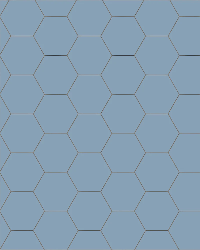 Klinker - Hexagon 10 x 10 cm ljusblÄ