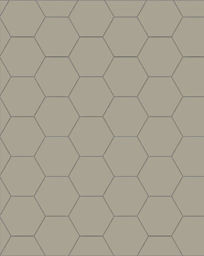 Klinker - Hexagon 10 x 10 cm ljusgrÄ
