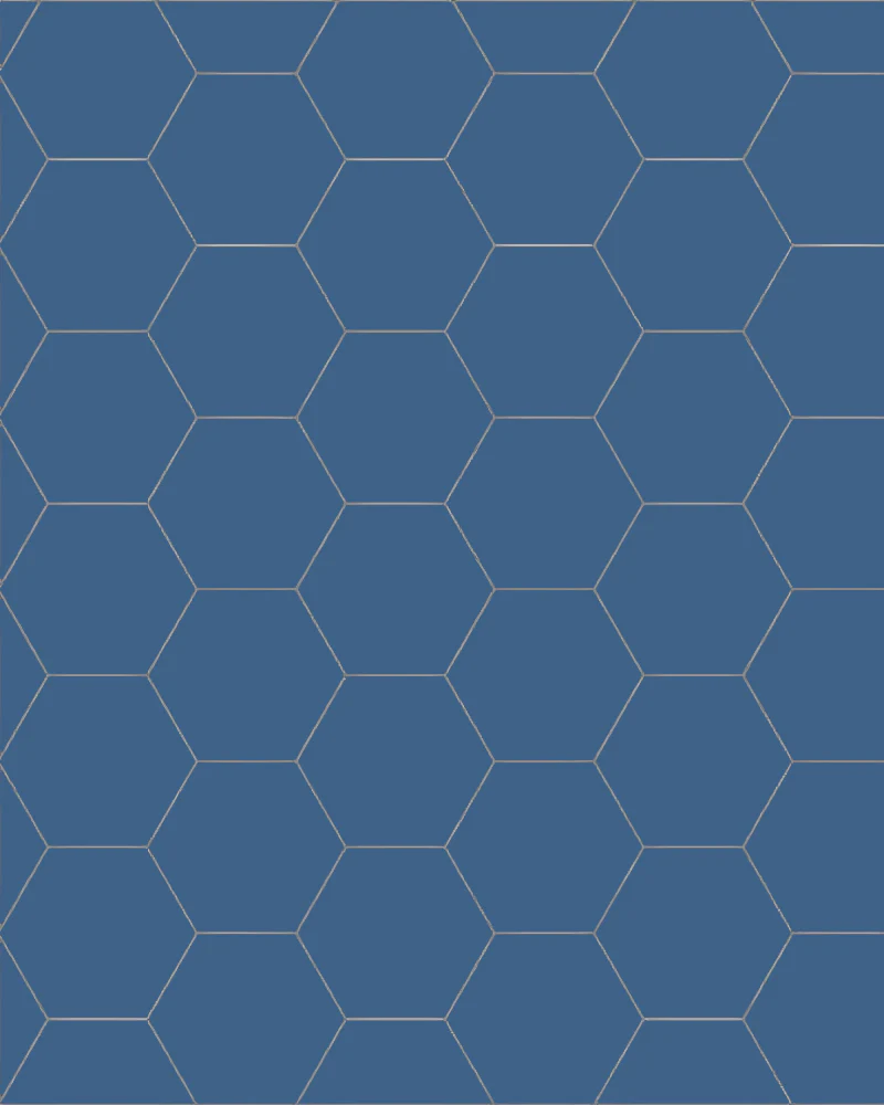 Klinker - Hexagon 10 x 10 cm mörkblÄ