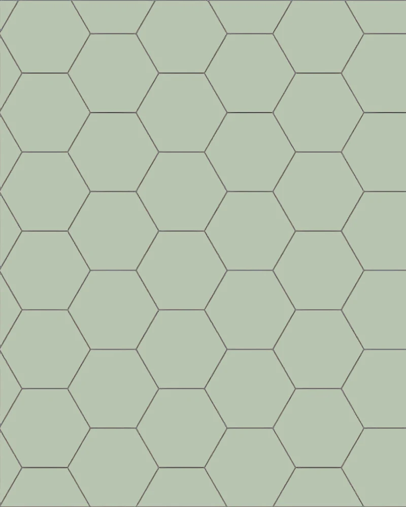 Klinker - Hexagon 10 x 10 cm pistasch