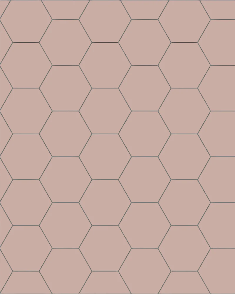 Klinker - Hexagon 10 x 10 cm rosa