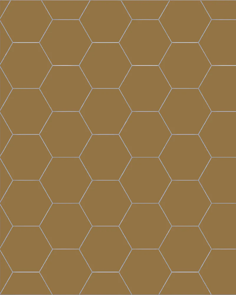 Klinker - Hexagon 10 x 10 cm toffee