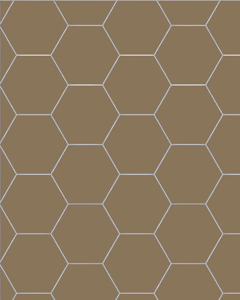 Klinker - Hexagon 15 x 15 cm kaffebrun