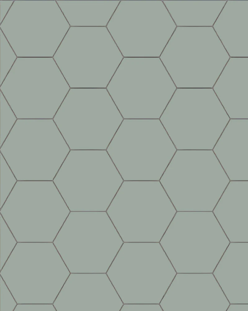 Klinker - Hexagon 15 x 15 cm ljusgrön