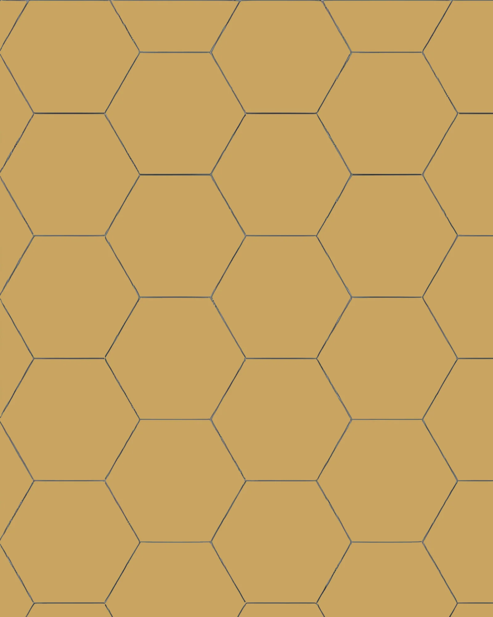 Klinker - Hexagon 15 x 15 cm ockragul