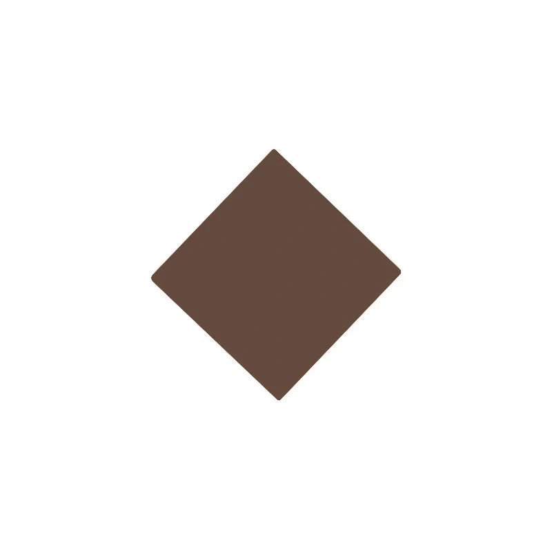 Klinker - Kvadrat 5 x 5 cm chokladbrun