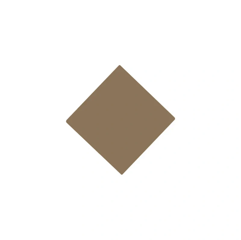 Klinker - Kvadrat 5 x 5 cm kaffebrun
