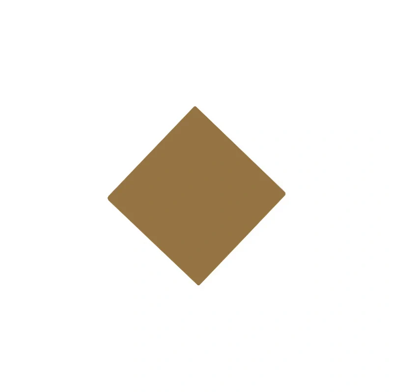 Klinker - Kvadrat 5 x 5 cm toffee