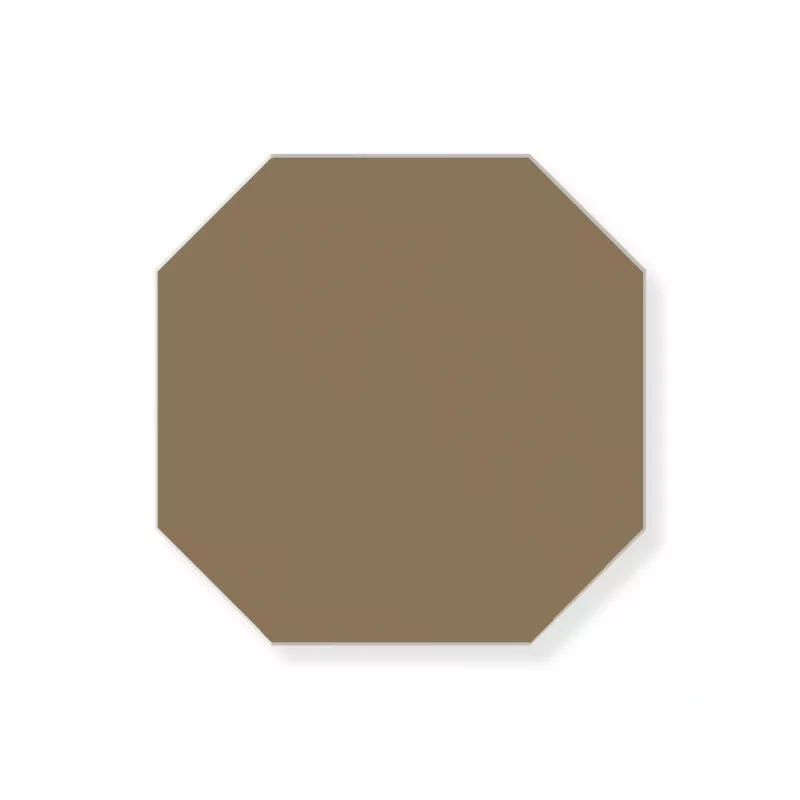 Klinker - Oktagon 10 x 10 cm kaffebrun