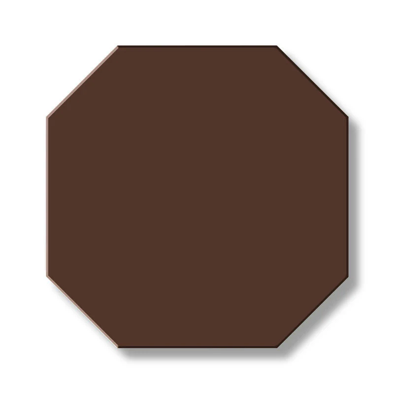 Klinker - Oktagon 15 x 15 cm chokladbrun