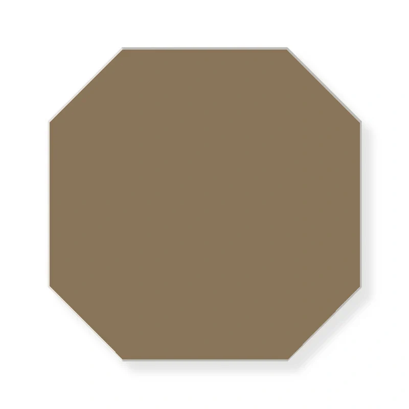 Klinker - Oktagon 15 x 15 cm kaffebrun