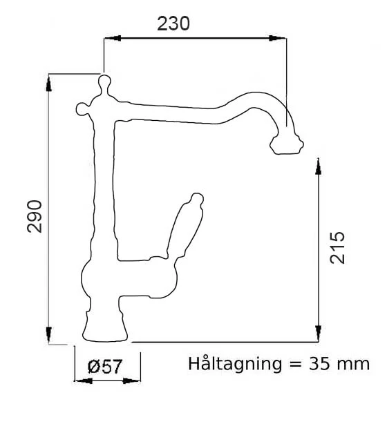 Köksblandare Nottingham med diskmaskinsavstängning - Brons - Image 3