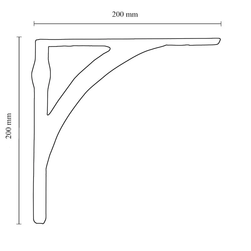 Konsol - Gjutjärn svart 20 cm - Image 4