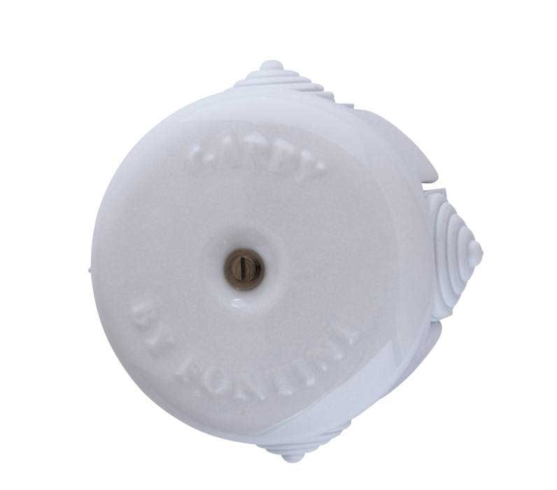Kopplingsdosa - Vitt porslin 72 mm