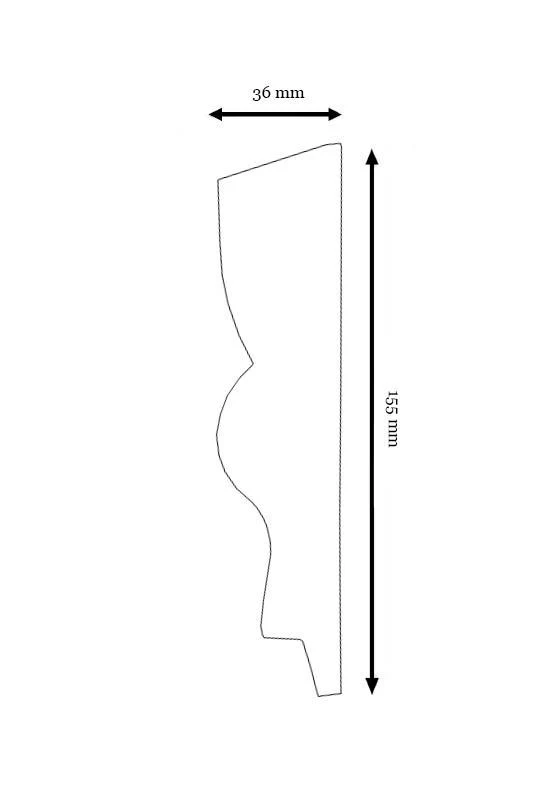 Krönlist Sundborn - Furu 155 x 36 x 2350 mm - Image 2