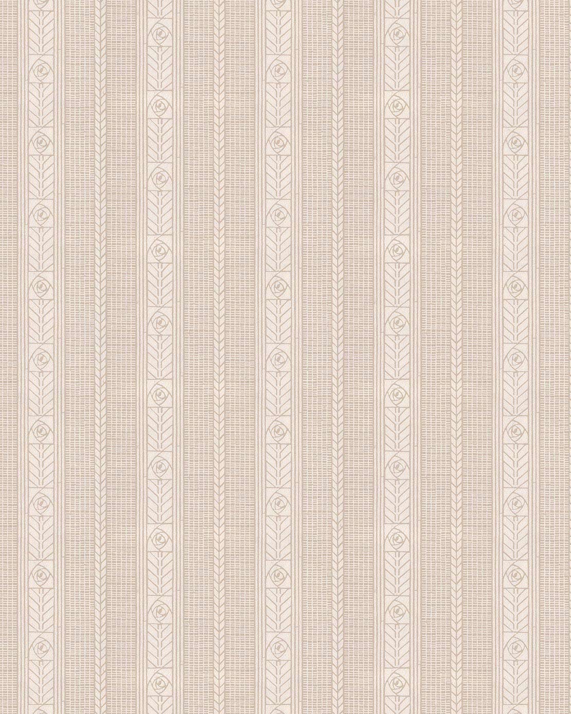 Lim & Handtryck Tapet - Edit kakao/beige