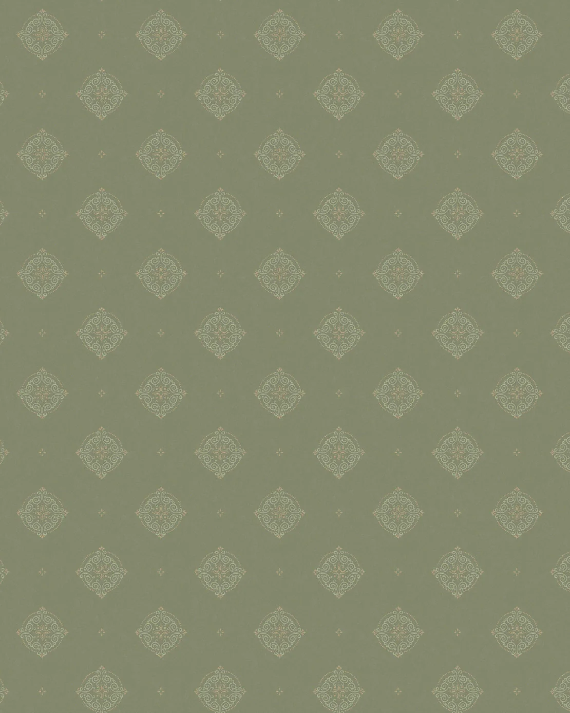 Lim & Handtryck Tapet - Gunnebo slott grön/guld