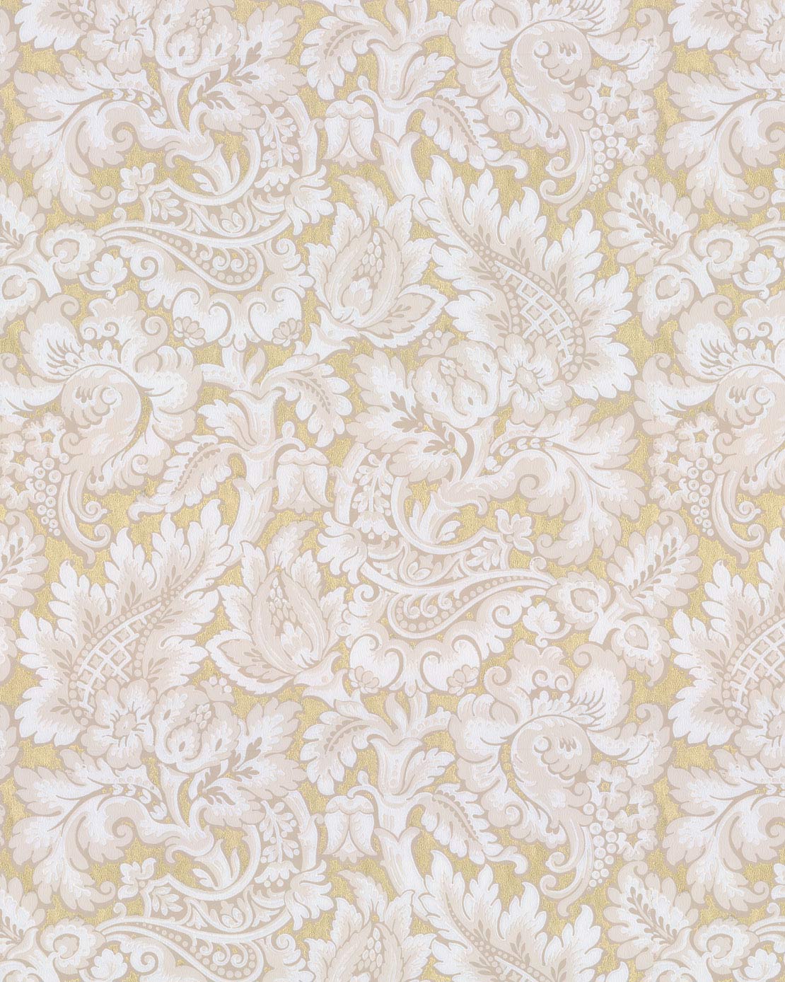 Lim & Handtryck Tapet - Kashmir beige/guld