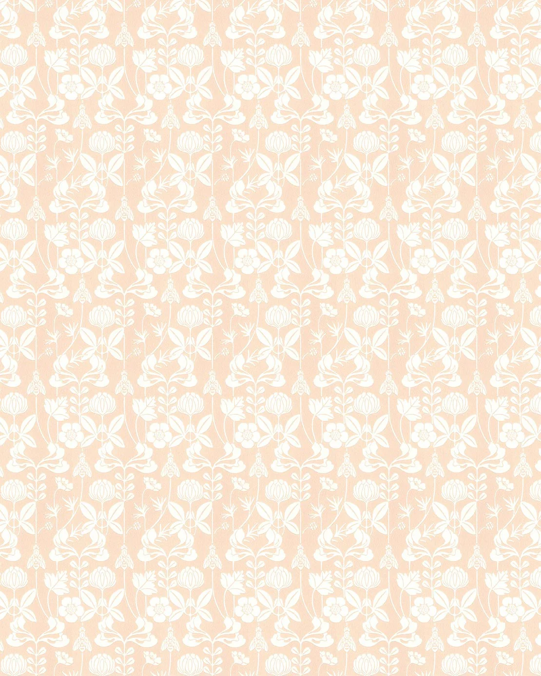 Lim & Handtryck Tapet - Solsidan rosa/vit - Image 2