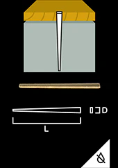 Listspik - Gunnebo 60 mm, 15 st vit - Image 2