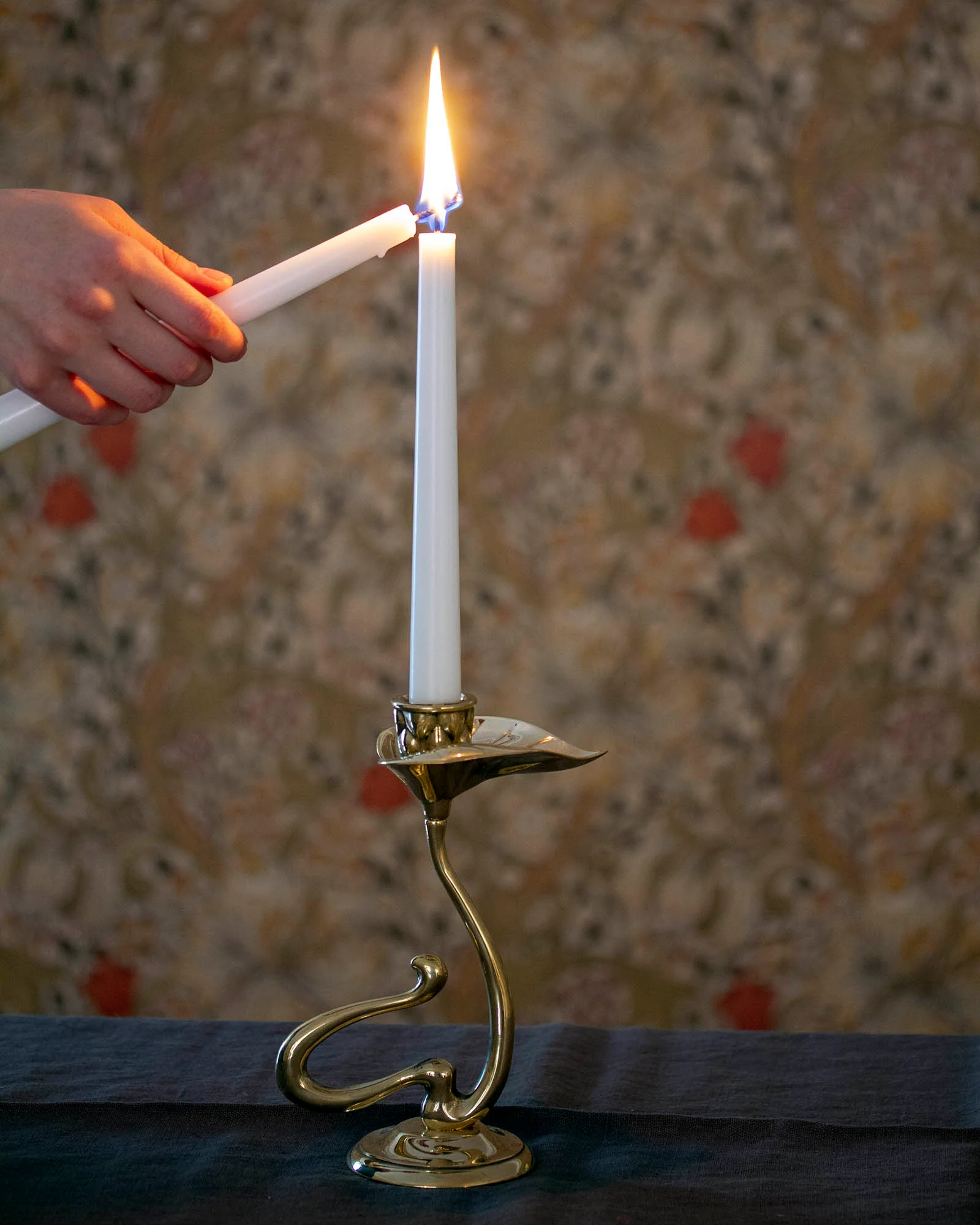 Ljusstake - Jugendblad mässing - Image 4