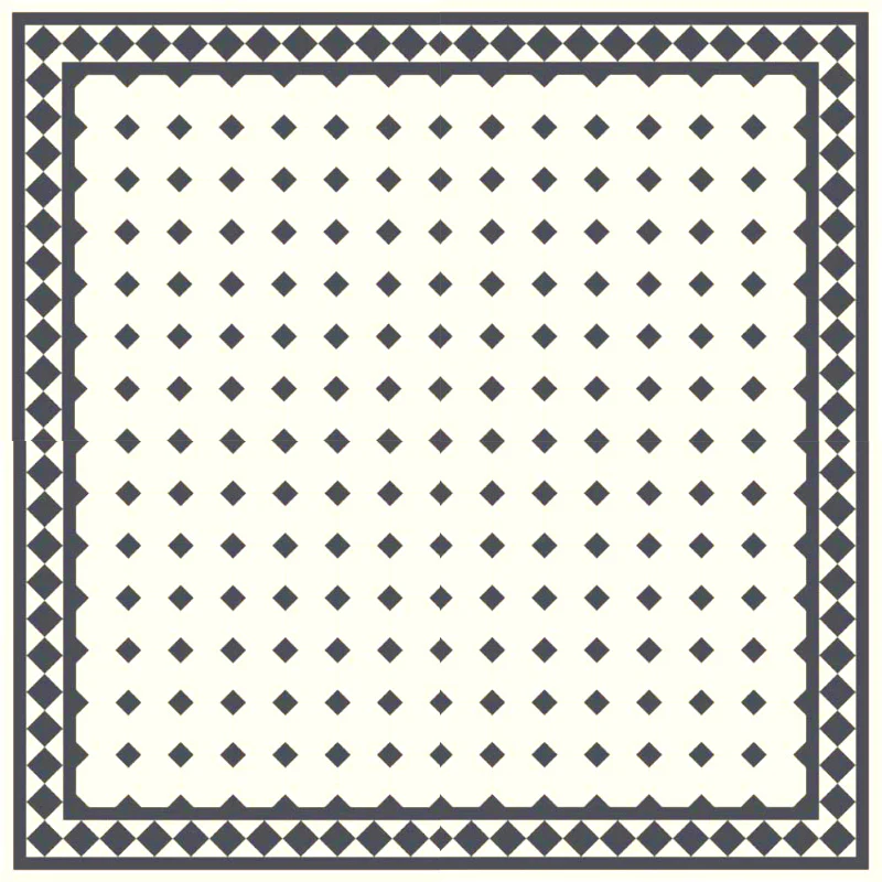 Oktagonklinker - 10 x 10 cm vit/svart - Image 6