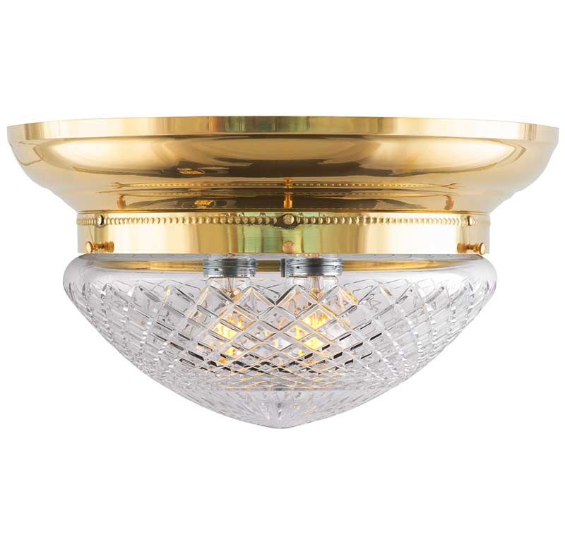 Plafond - Taklampa Frödingplafond 300 mässing, klarglas