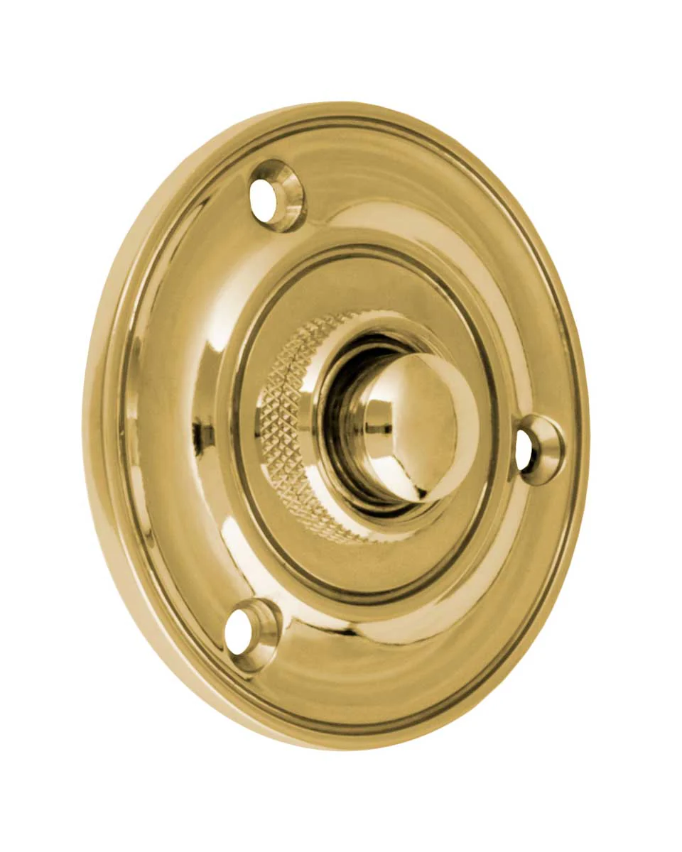 Ringklockeknapp - Rund mässing