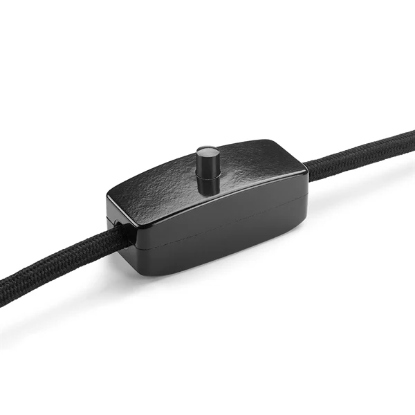 Sladdströmbrytare för lampkabel - Svart bakelit - Image 3