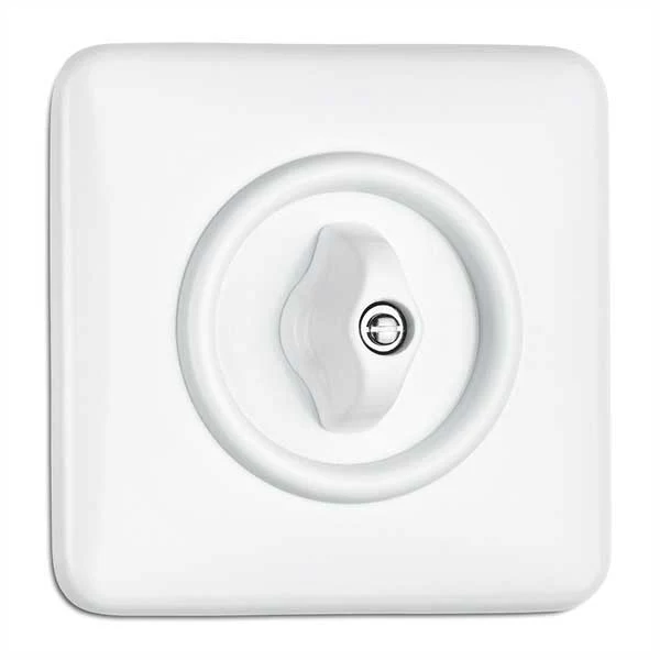 Strömbrytare kvadrat duroplast - Trappströmbrytare (vrid)