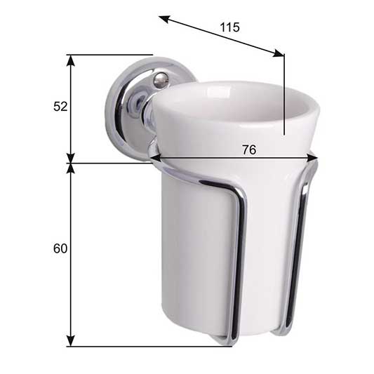 Tandborstmugg - Haga vÀgg - Krom/Porslin - Image 2