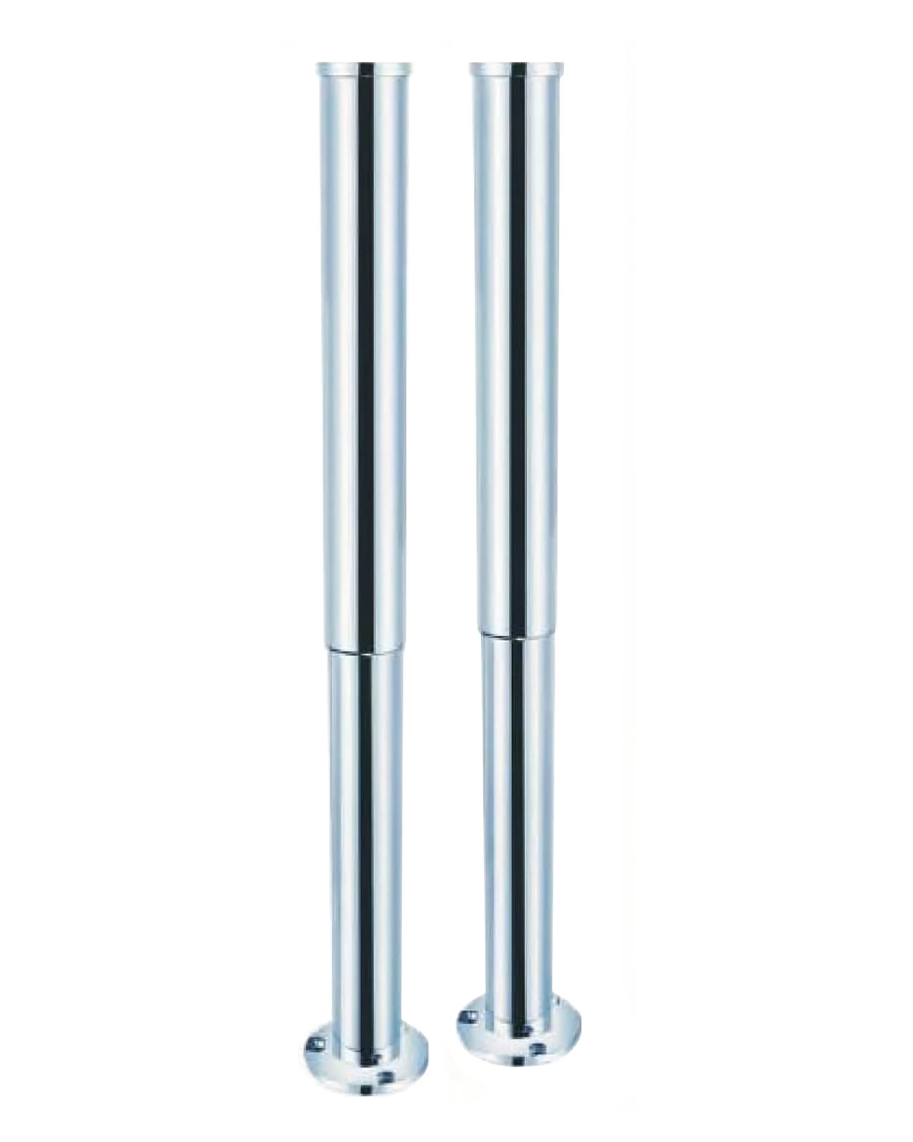 Teleskop rörskydd max 790 mm till vattenrör - Krom
