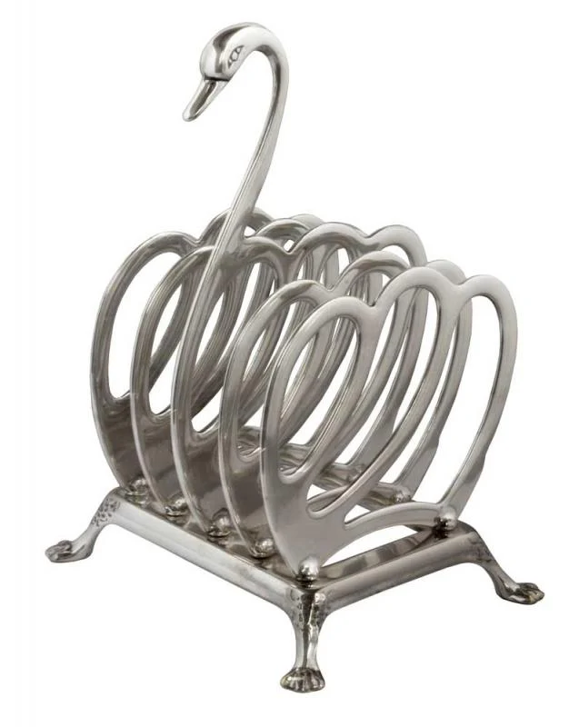 Toast- & servettstÀll silver - Svan