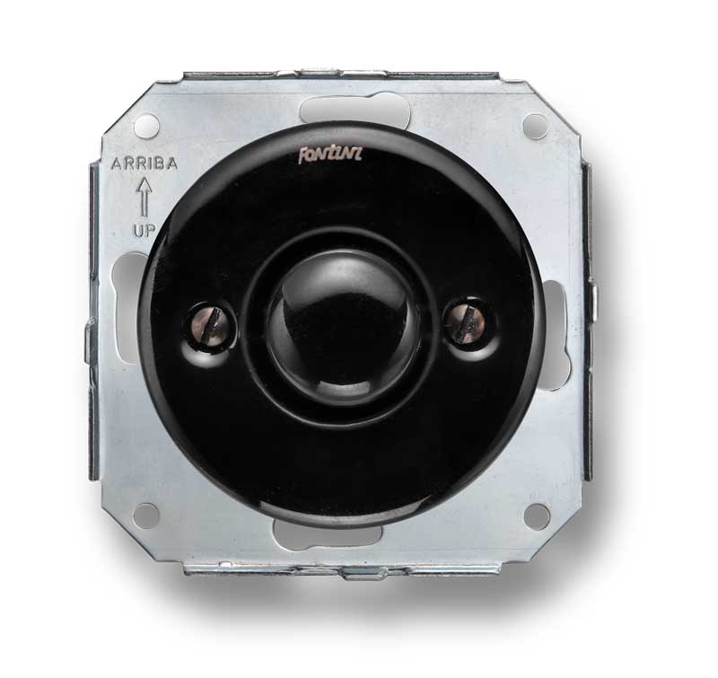 Insats Dimmer - Traditionell 40-500 W svart porslin